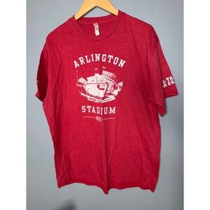 Arlington‎ Stadium Texas Rangers Baseball T Shirt Red XL Taco Casa